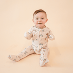 Baby wearing Bamboo 2-Way Convertible Zip Romper Summer Vibes