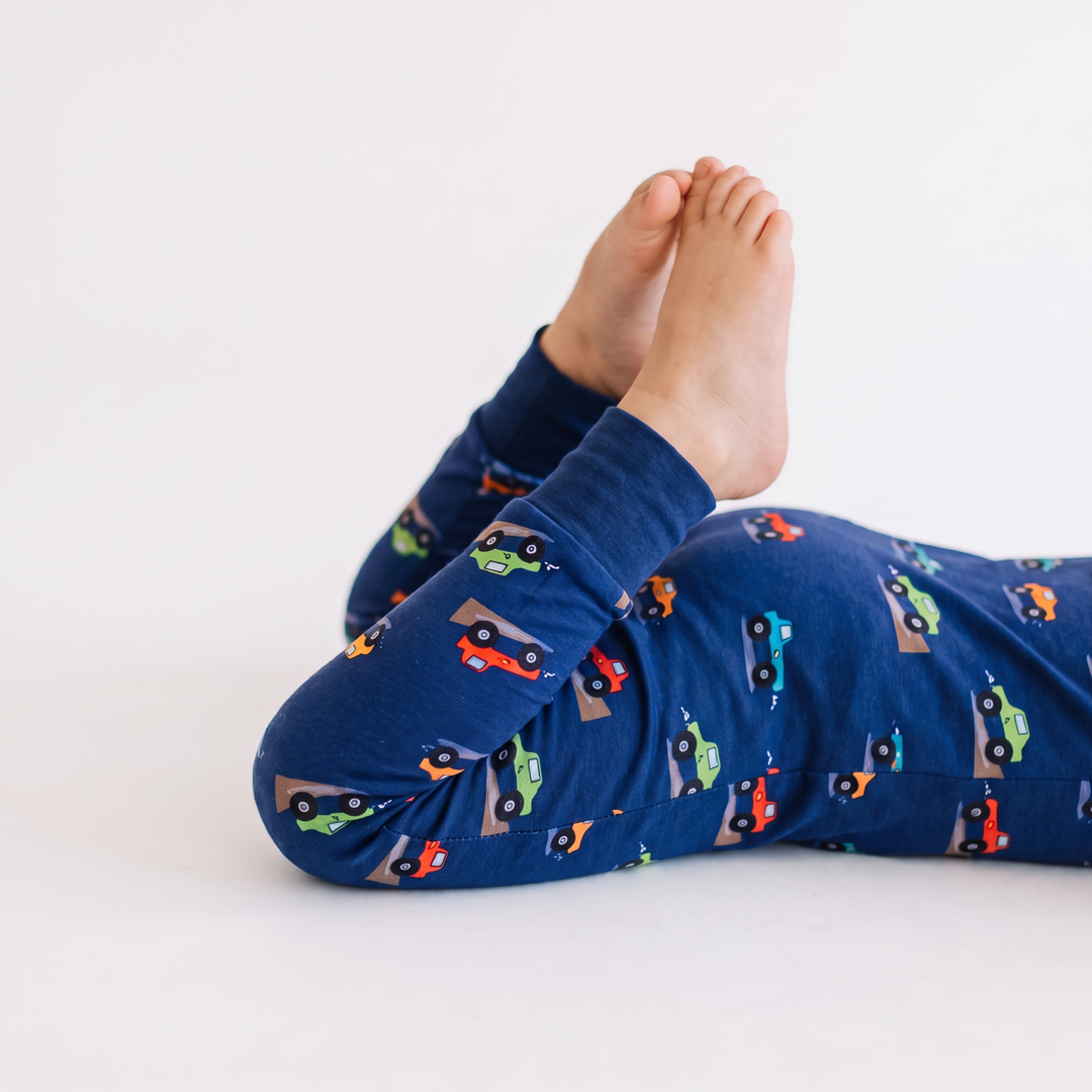 Bamboo 2-Way Convertible Zip Romper - Monster Truck