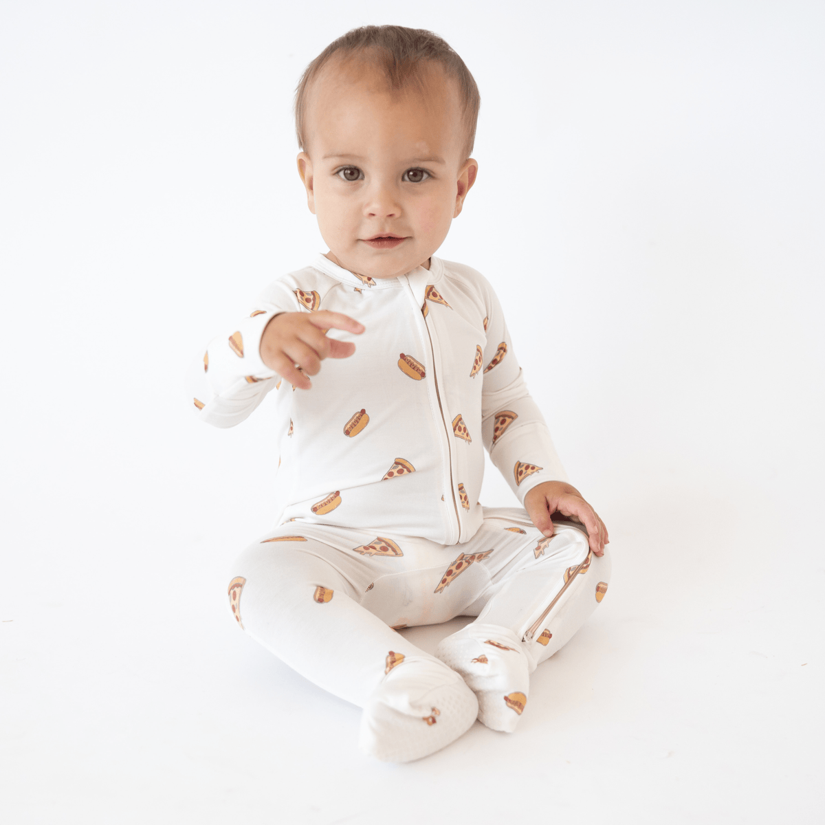 Bamboo 2-Way Convertible Zip Romper - Slice, Slice, Baby