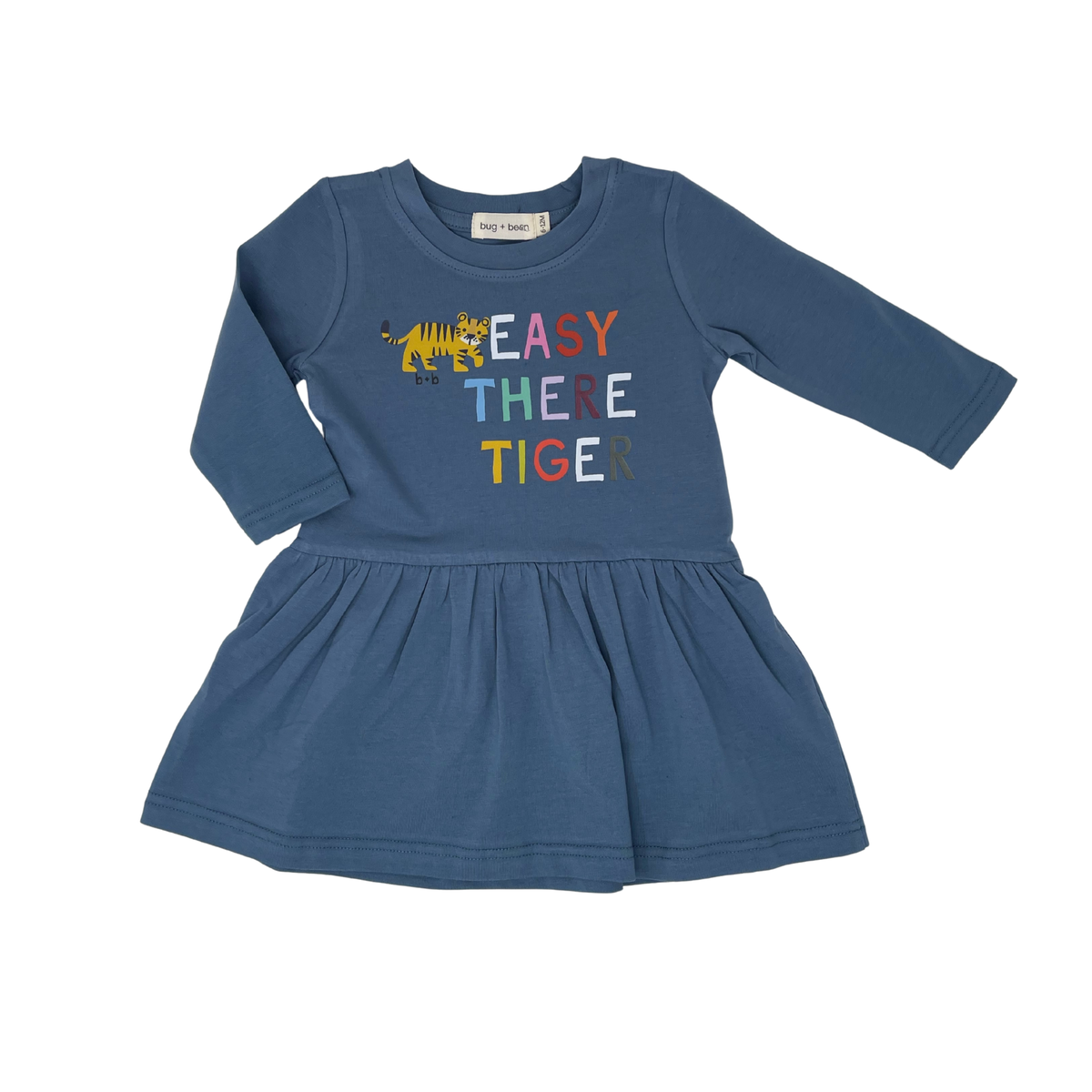 Easy There Tiger Long Sleeve Jersey Dress