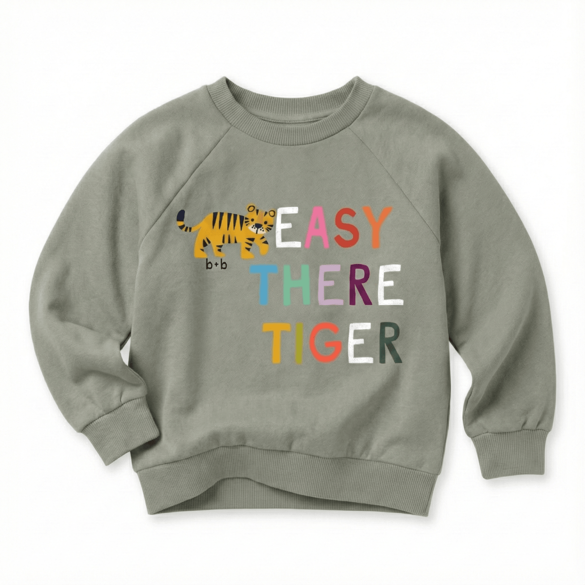 Organic Cotton Sweatshirt - Easy There Tiger