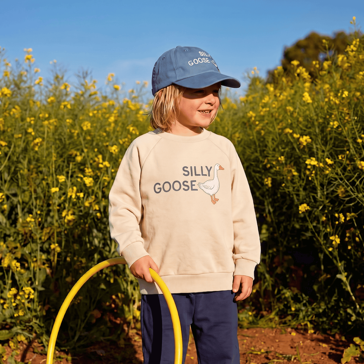Kids Silly Goose Cap - Washed Navy
