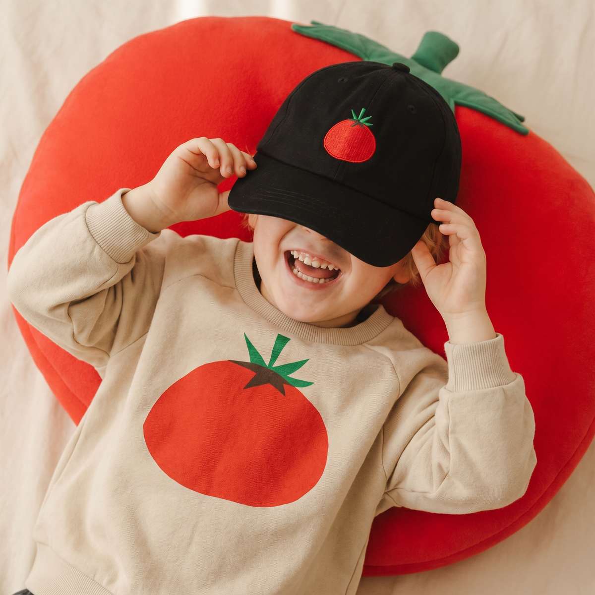 Kids Tomato Cap - Black