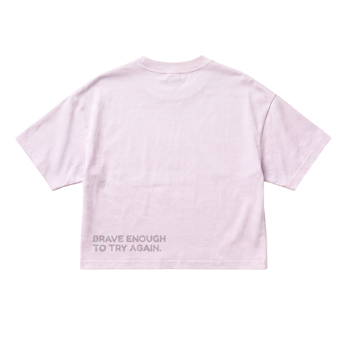 Organic Cotton Tee (Boxy Fit) - Brave Enough to Try Again Lilac