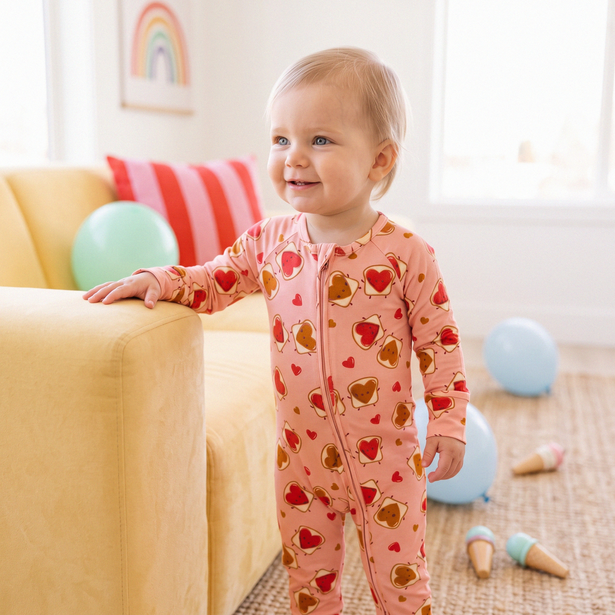 Bamboo 2-Way Convertible Zip Romper - PB ♡ J