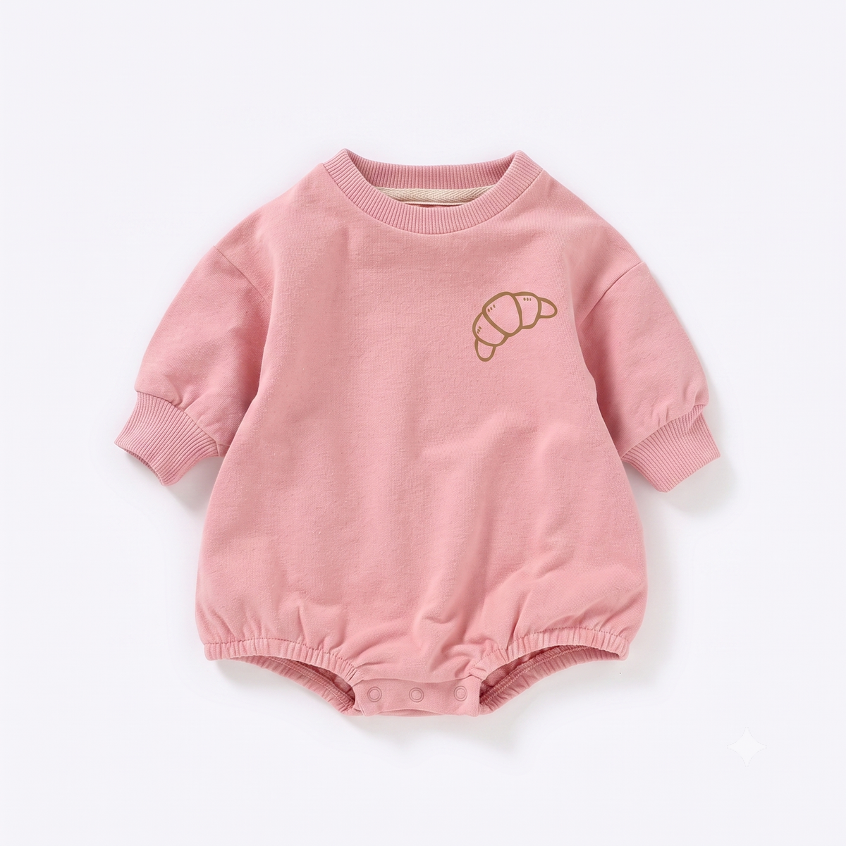 Organic Cotton French Terry Bubble Romper - Little Croissant