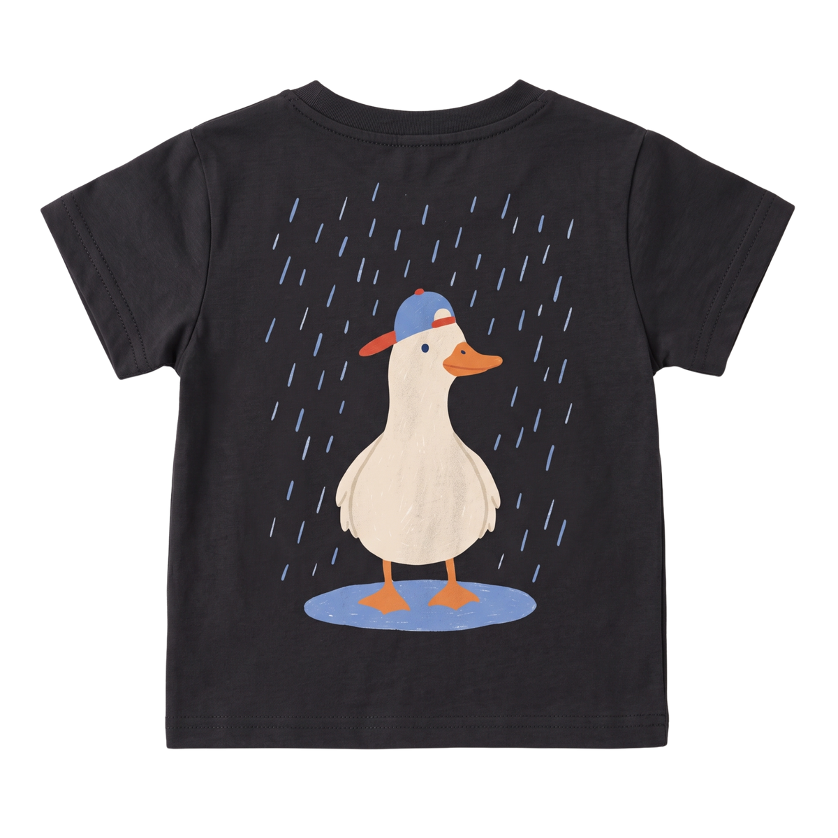 Lucky Duck Tee - Washed Black