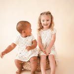 Matching Baby and Toddler Dresses Bamboo Sunlit Daisy