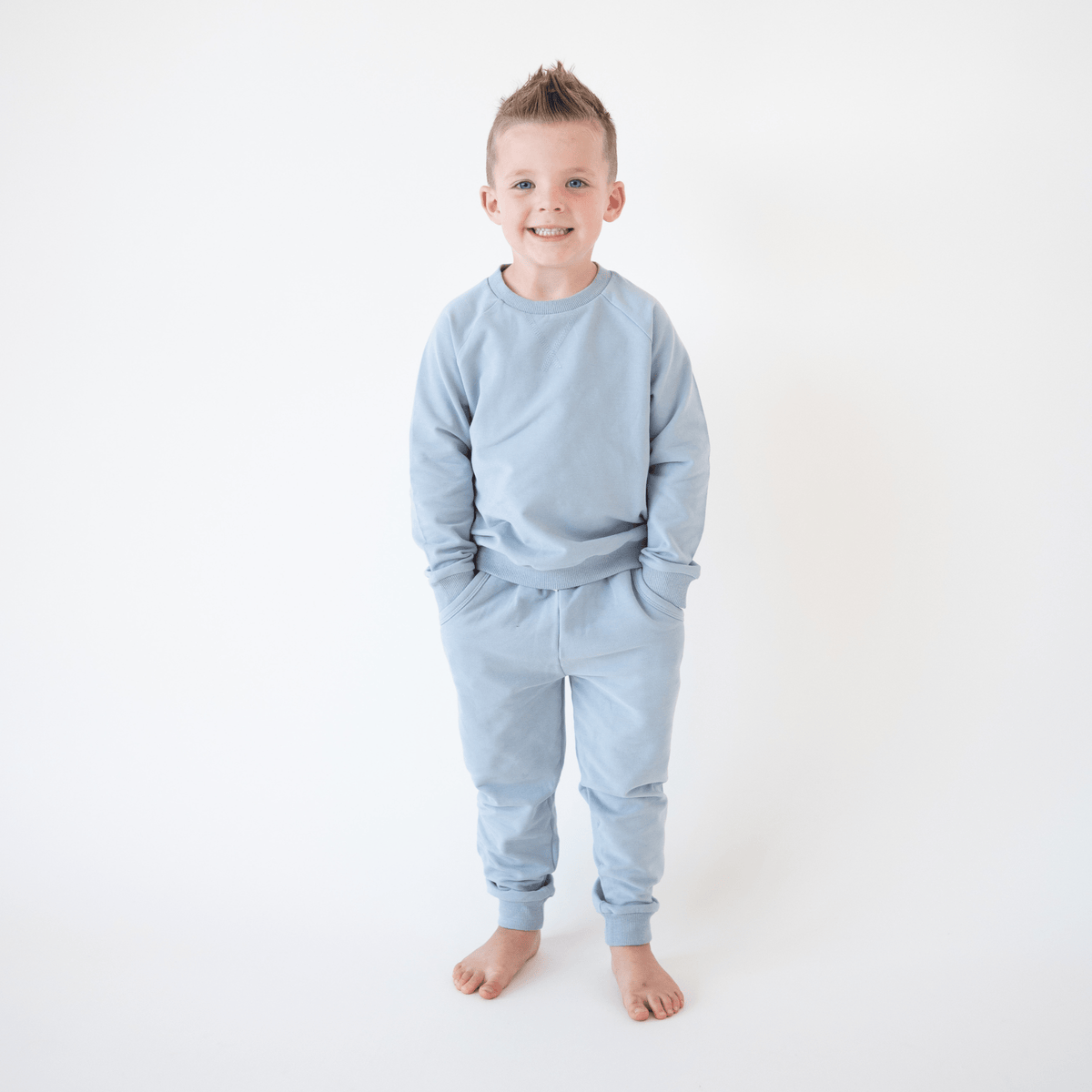 Mercer Sweatshirt + Jogger Matching Set - Dusty Blue