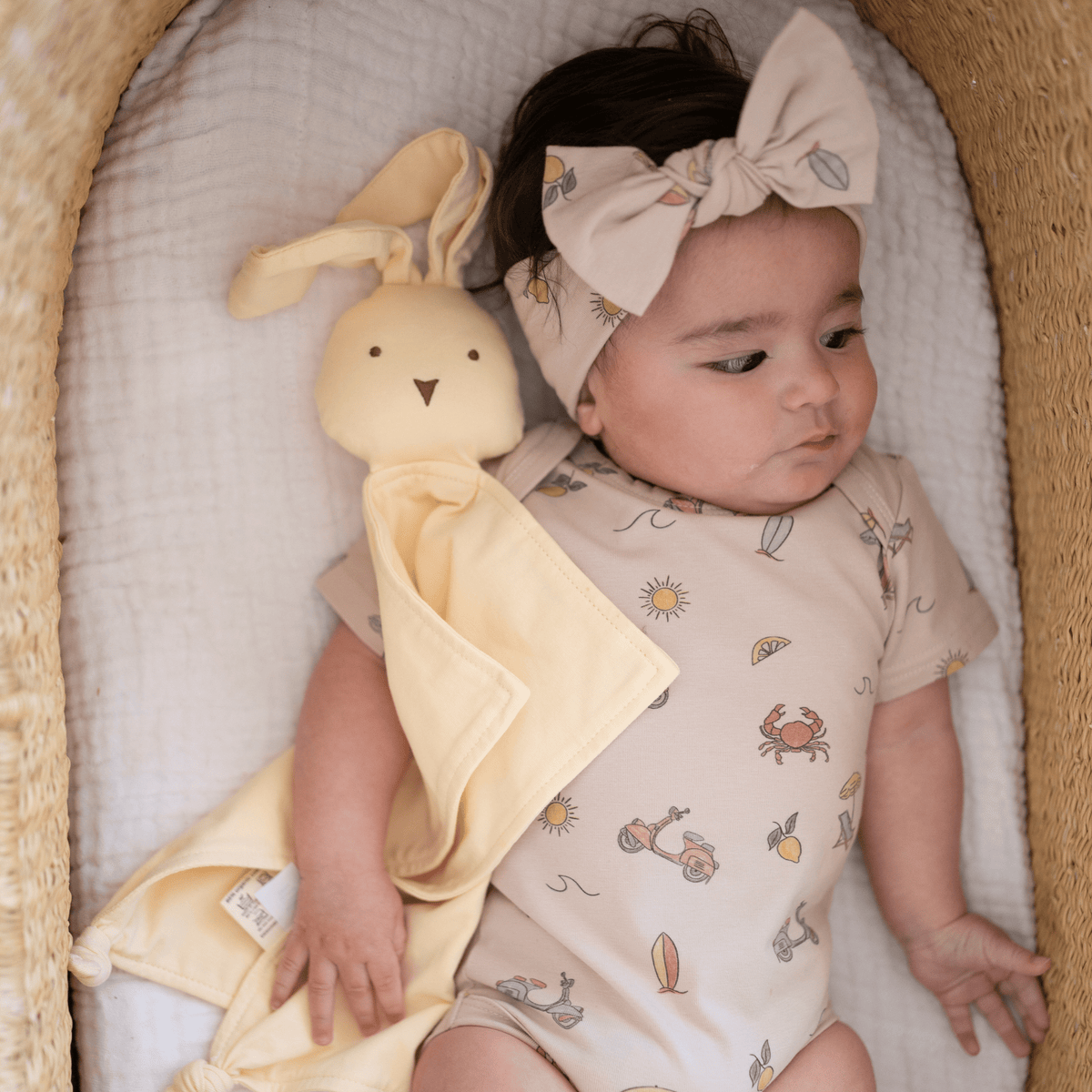 Organic Cotton Bunny Lovey – Lemonade