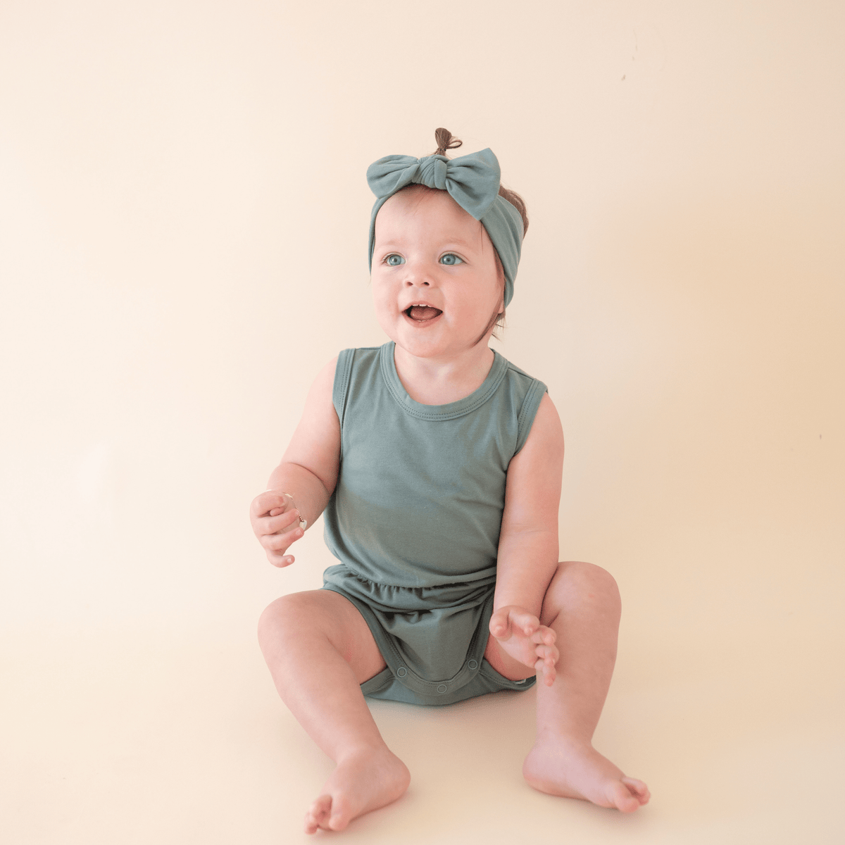 Organic Cotton Headband – Basil Green