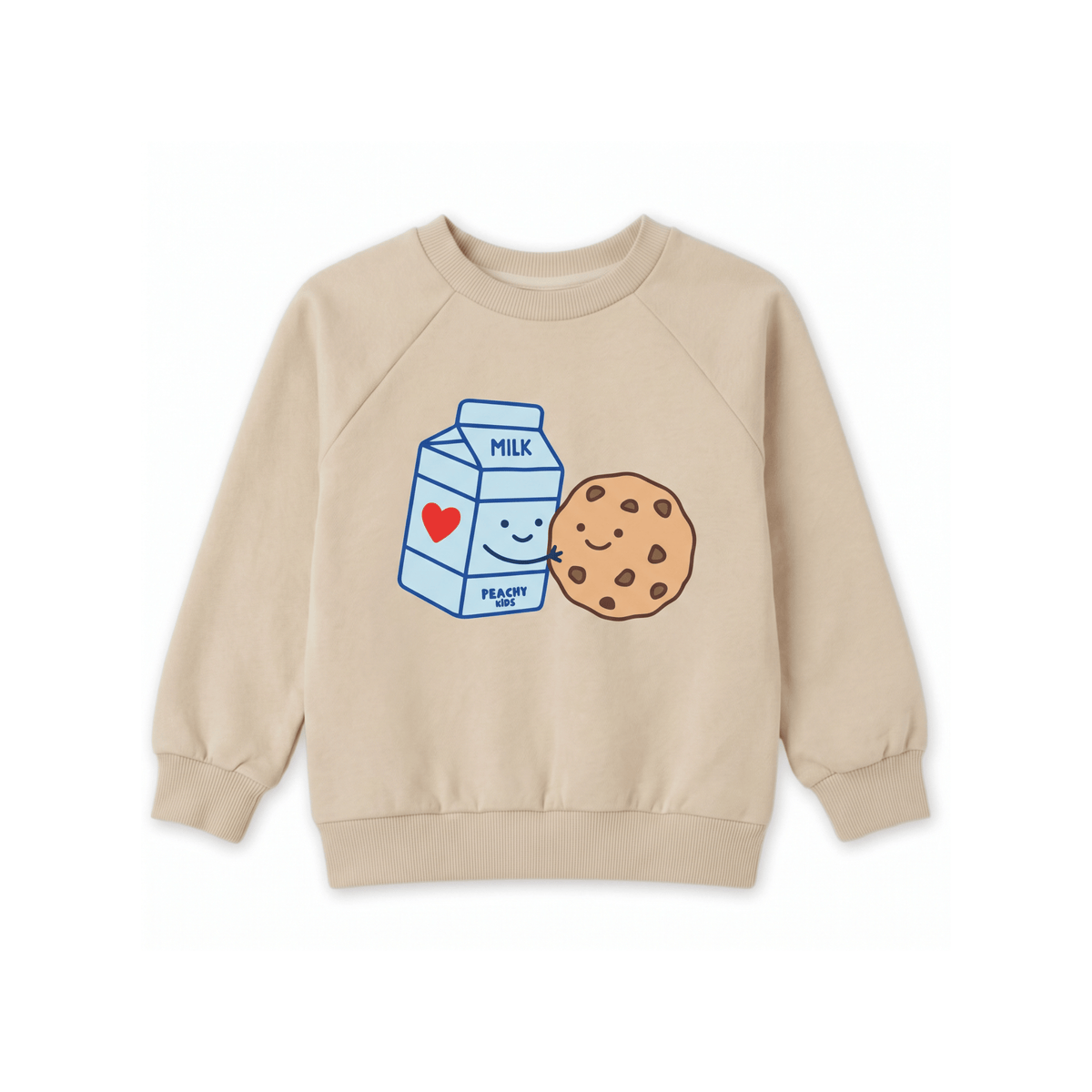 Organic Cotton Sweatshirt - Milk and Cookies