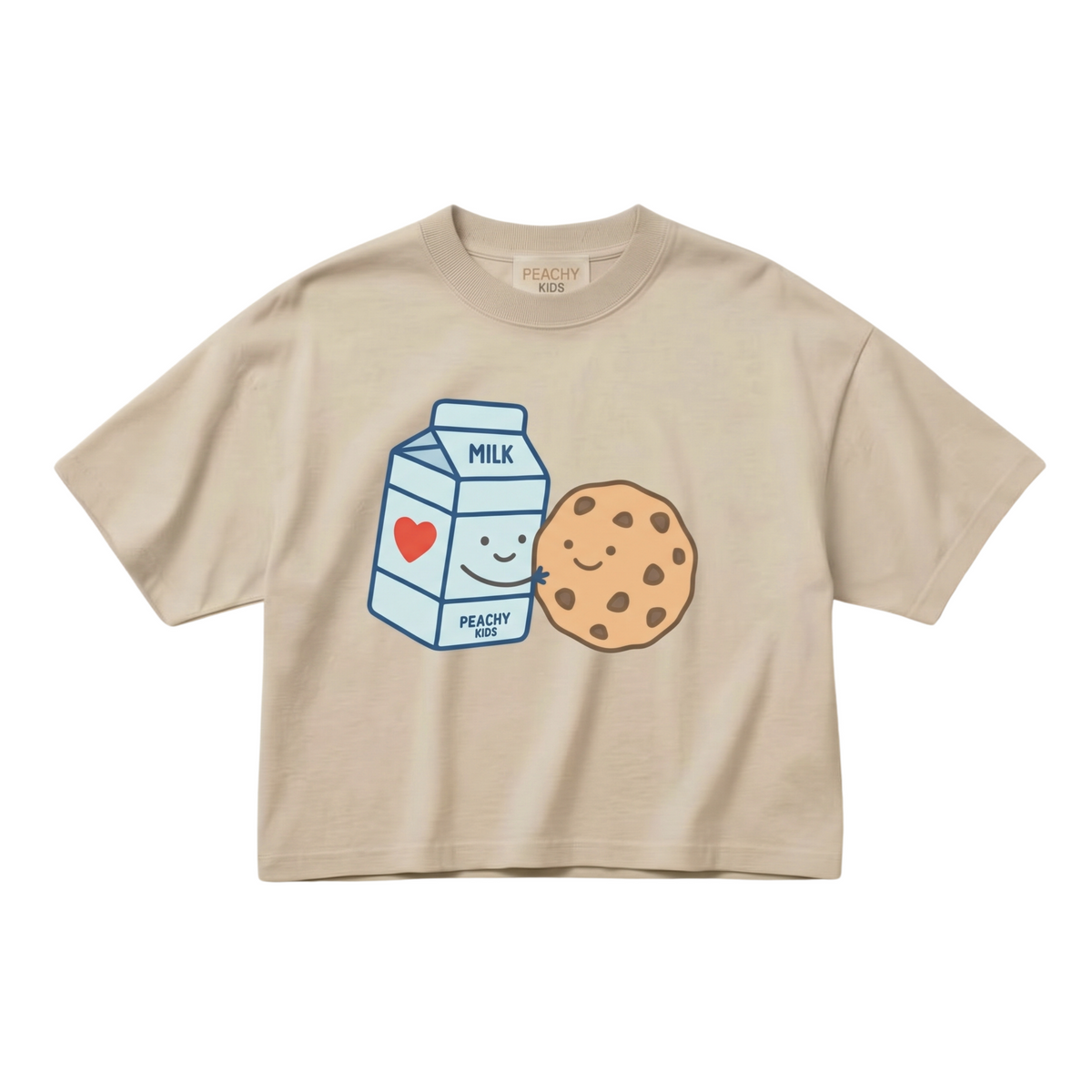 Organic Cotton Tee (Boxy Fit) - Milk and Cookies