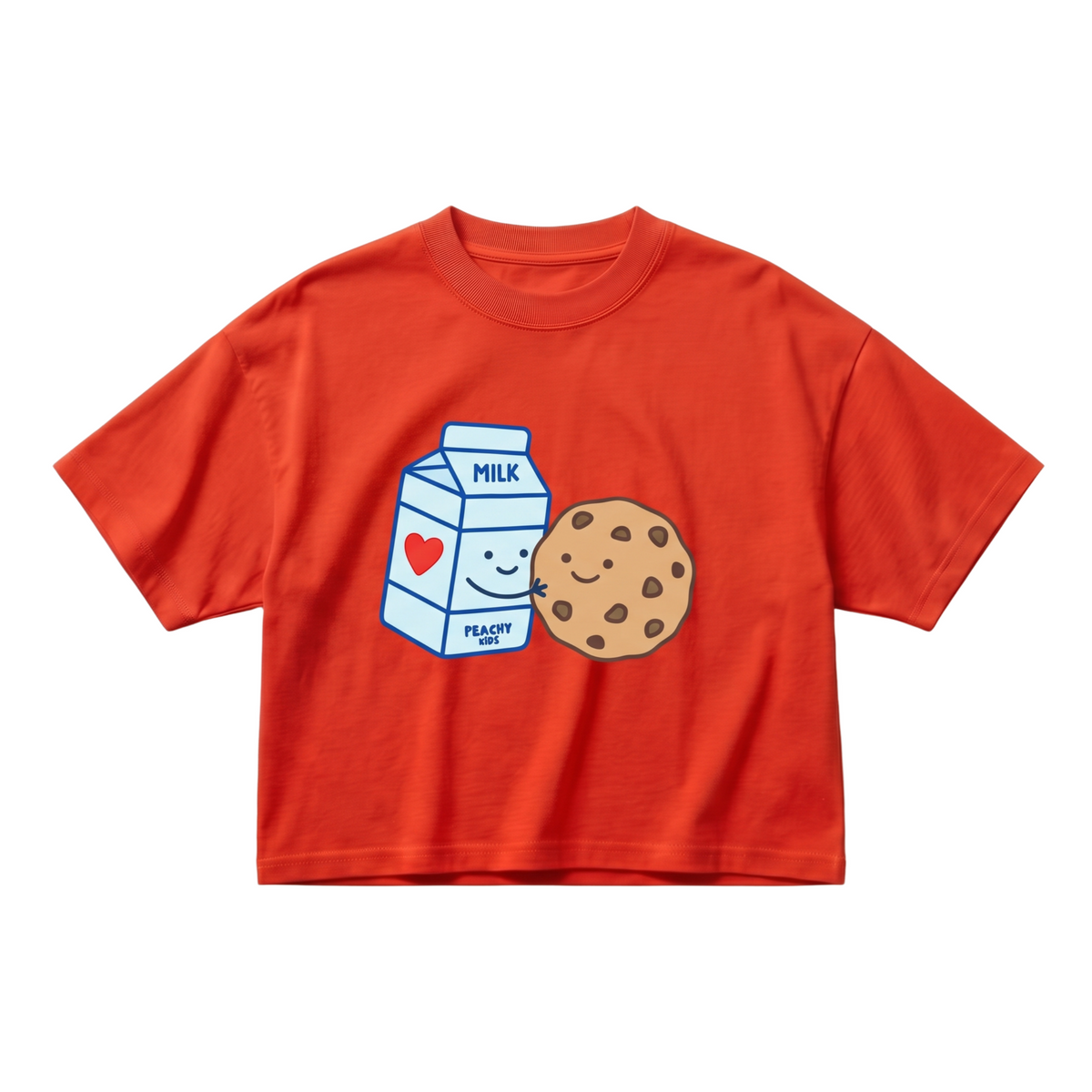 Organic Cotton Tee (Boxy Fit) - Milk and Cookies