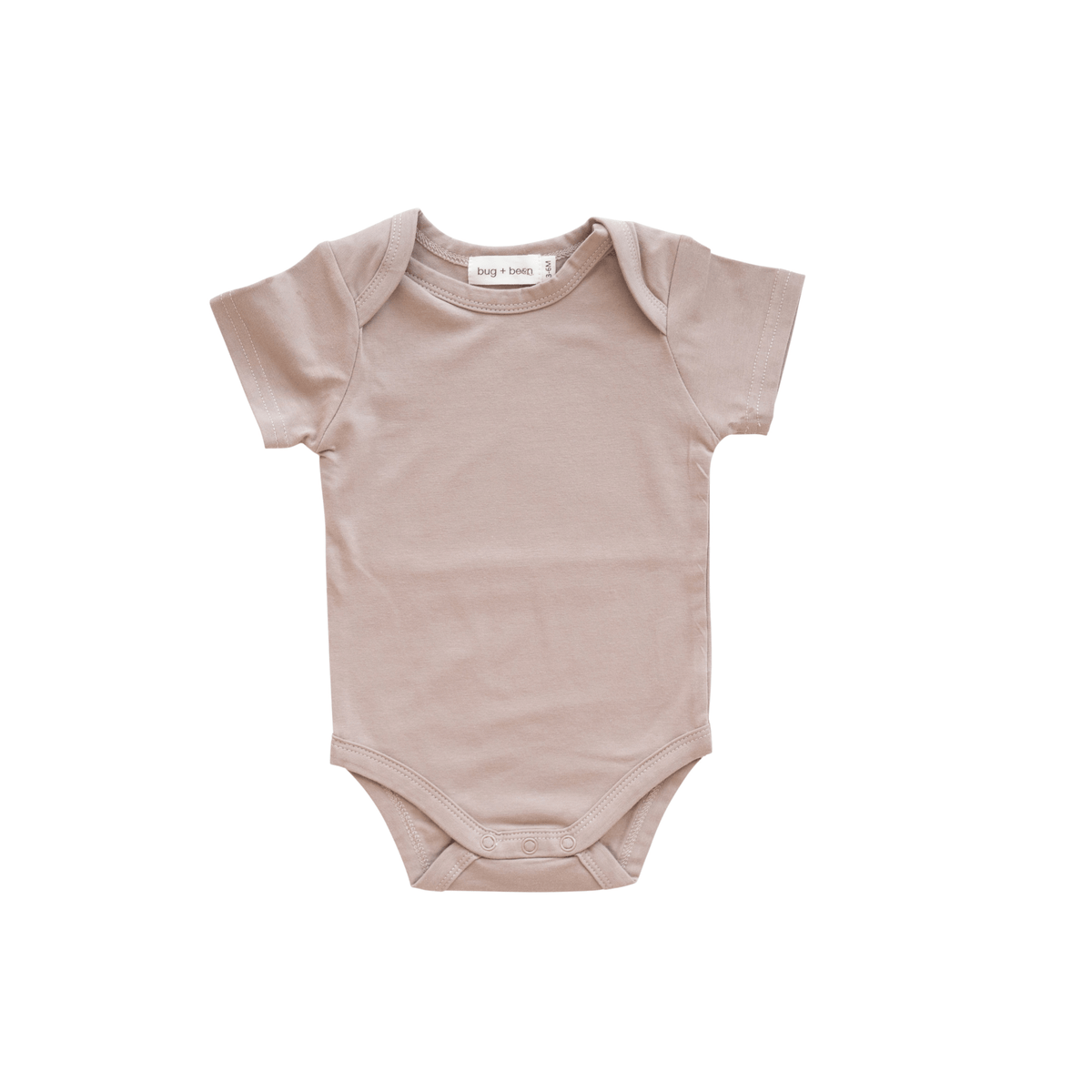 Organic Cotton Short Sleeve Bodysuit – Mocha