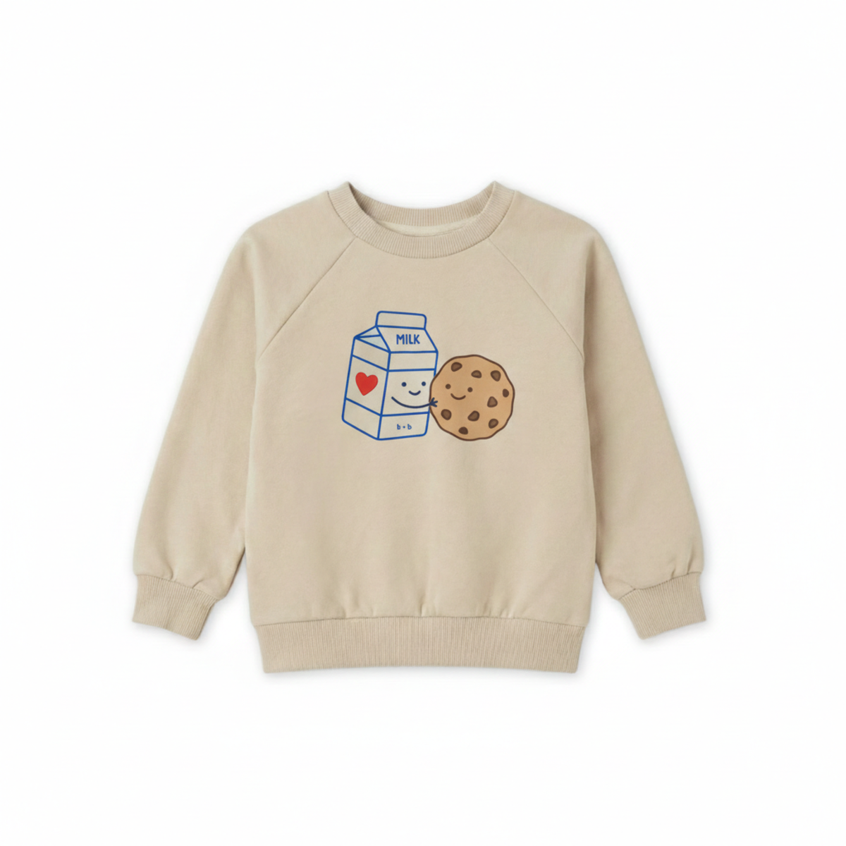 Organic Cotton Sweatshirt - Milk and Cookies