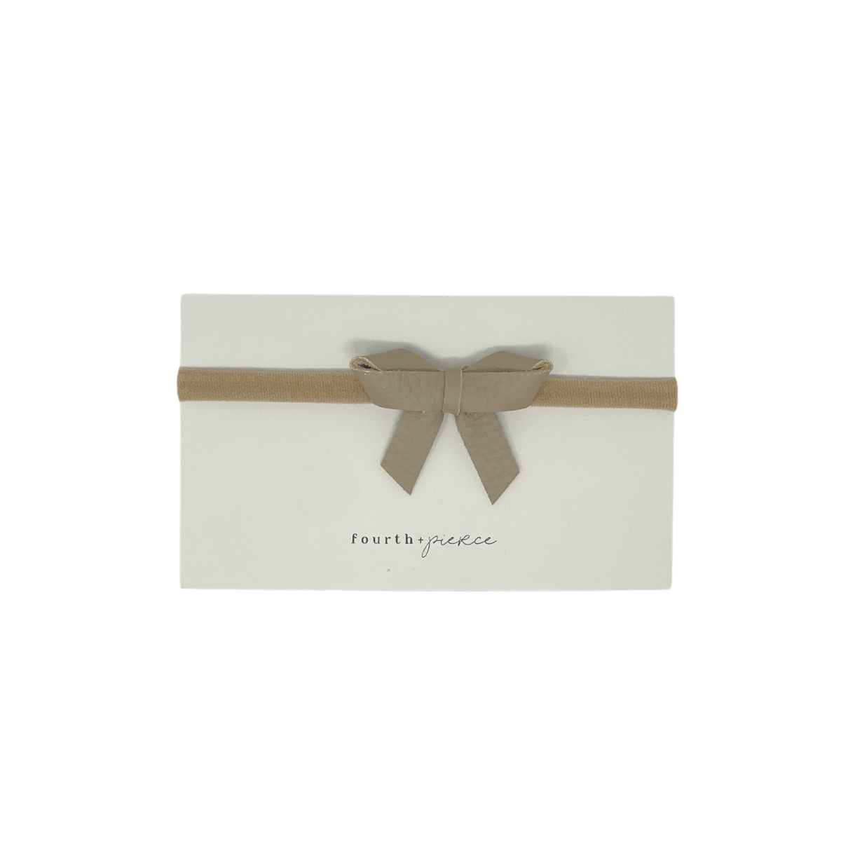 Sophie Leather Bow Headband, Haze