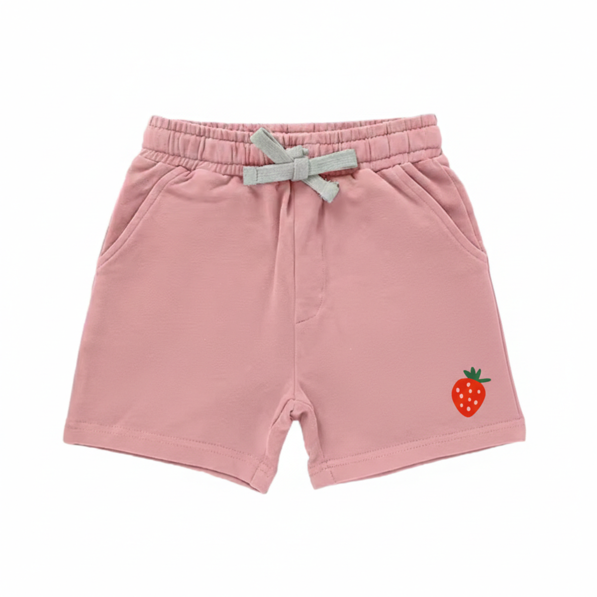 French Terry Shorts - Strawberry