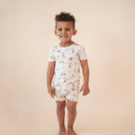 Toddler Wearing Bamboo Short Sleeve and Shorts 2-Piece Set Summer Vibes