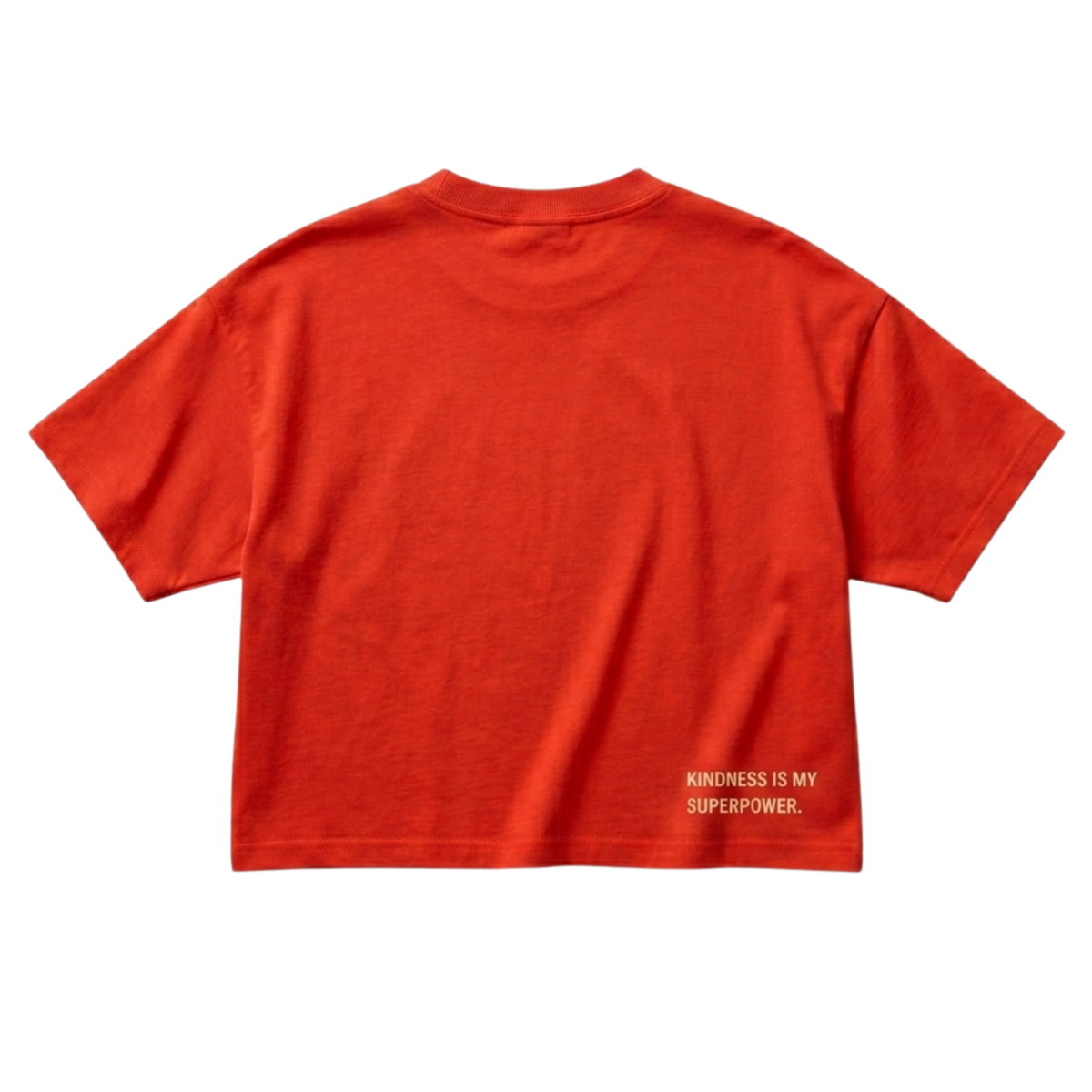 Organic Cotton Tee (Boxy Fit) - Kindness is My Superpower Tomato