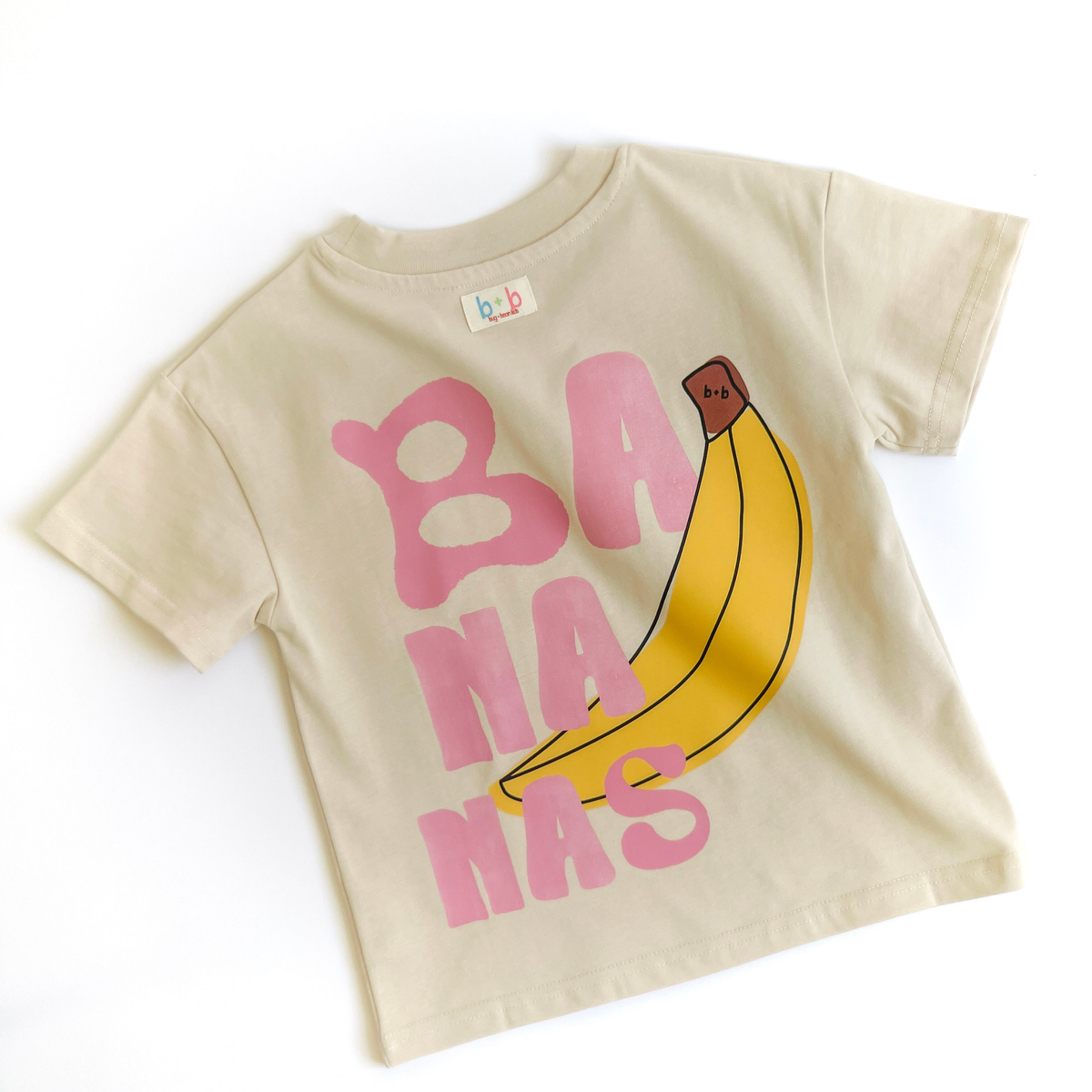 Organic Cotton Tee (Relaxed Fit) - Pink Bananas