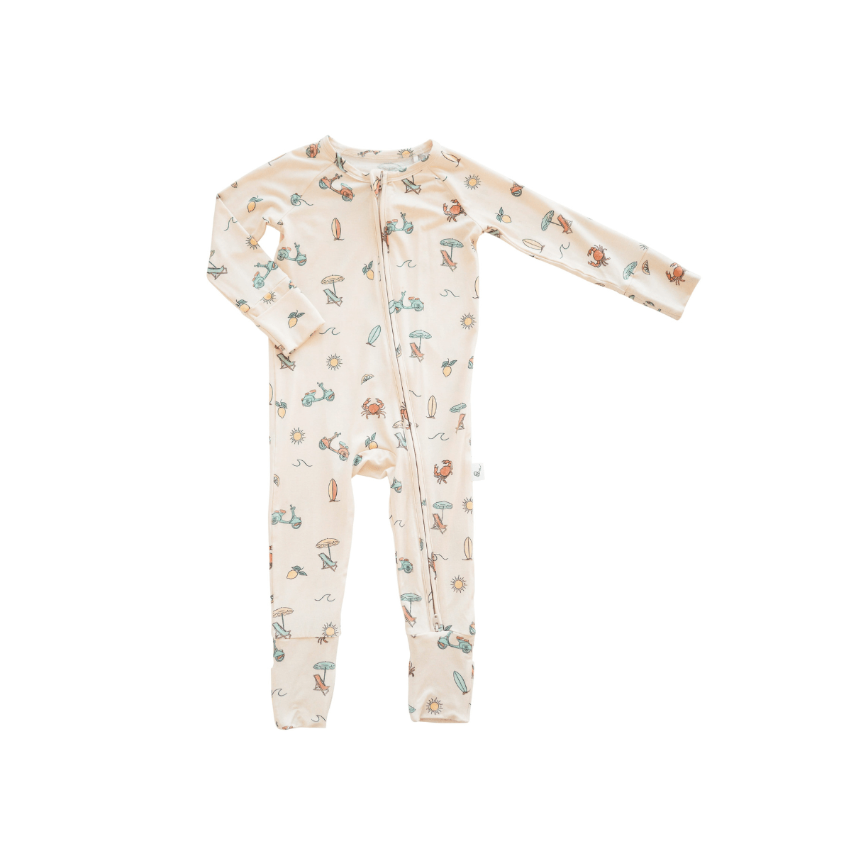 bug + bean kids Bamboo 2-Way Convertible Zip Romper Summer Vibes