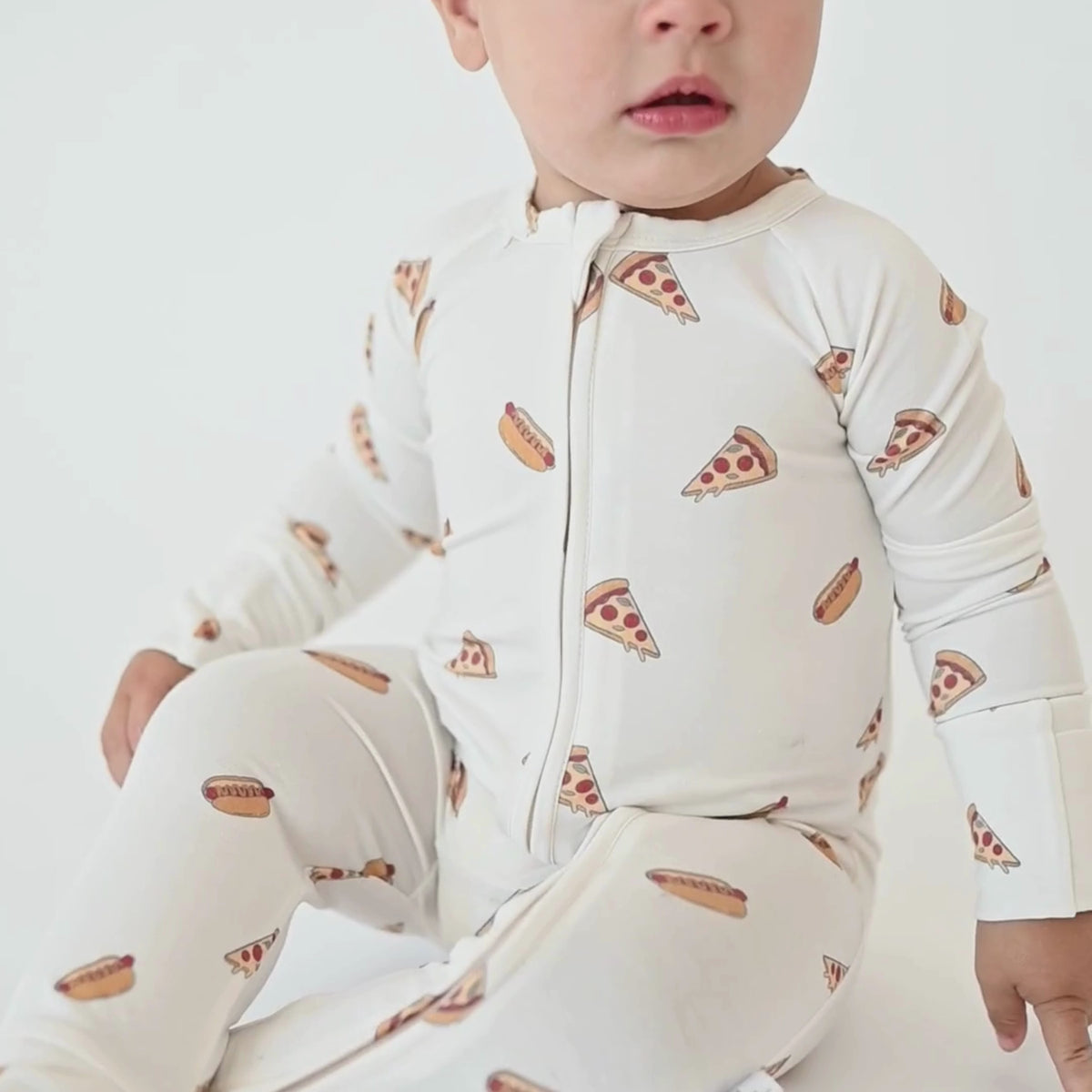 Bamboo 2-Way Convertible Zip Romper - Slice, Slice, Baby