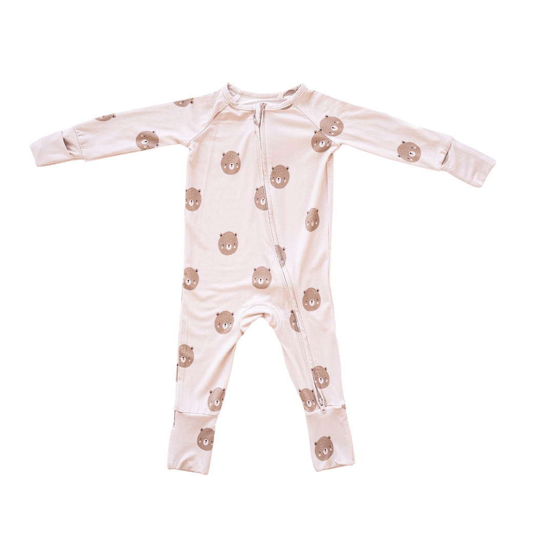 2-Way Convertible Zip Romper - Teddy