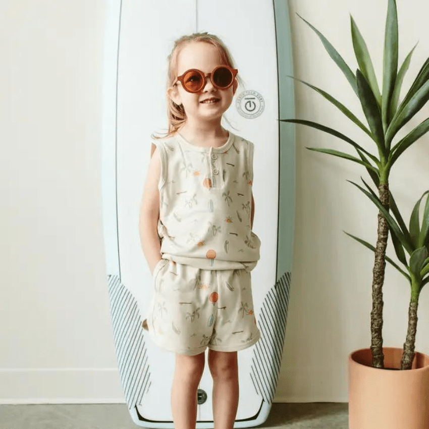 Bamboo Organic Cotton Shorts - Surf's Up