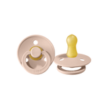 BiBS Classic Round Pacifier Set of Two - Size 1 Blush