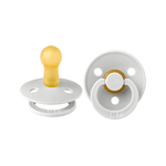 BiBS Classic Round Pacifier Set of Two - Size 2 Haze