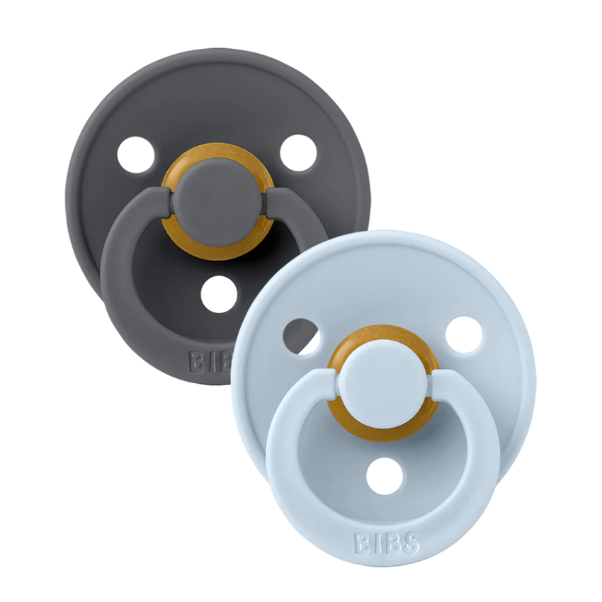 BiBS Classic Round Pacifier Set of Two - Size 3
