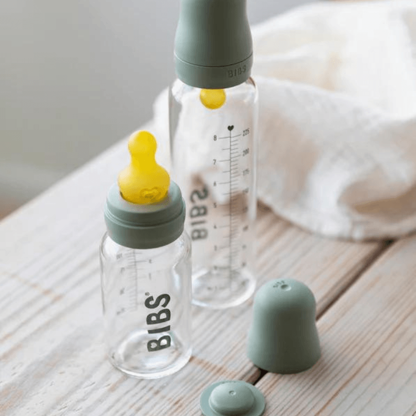 Baby Glass Bottle Set 225ml, Ivory