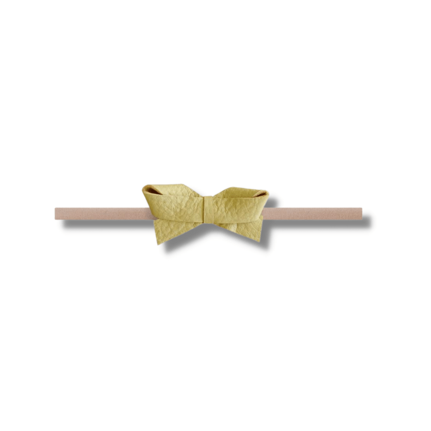 Sophie Leather Bow Headband, Cali