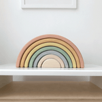 Sabo Wooden Rainbow Stacker, Pastel